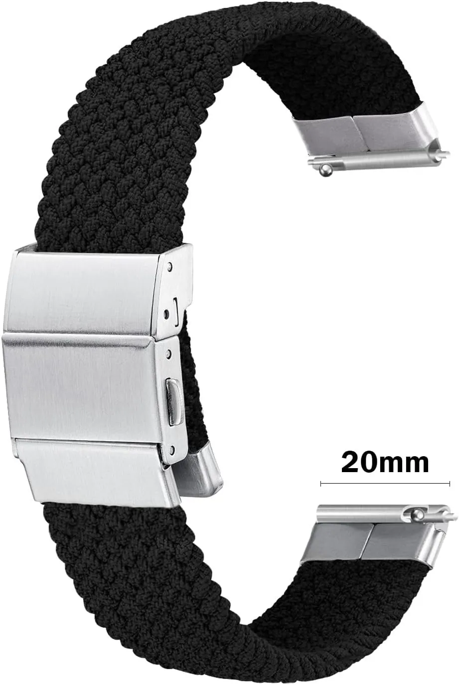 18mm 20mm Watch Nylon Watch Strap, Sport Braided Nylon Watch Bands with Adjustable Buckle Band for Men and Women, Easy to Install Replacement