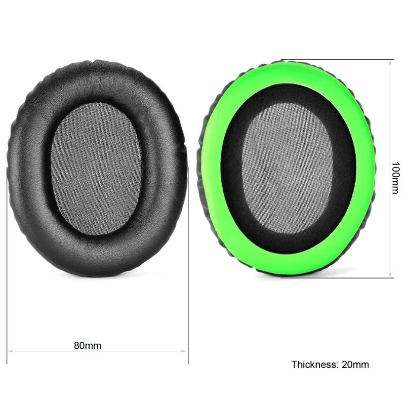 2-pack Headset Earmuffs for Kingston Hyperx Cloud Ii - Black & Green