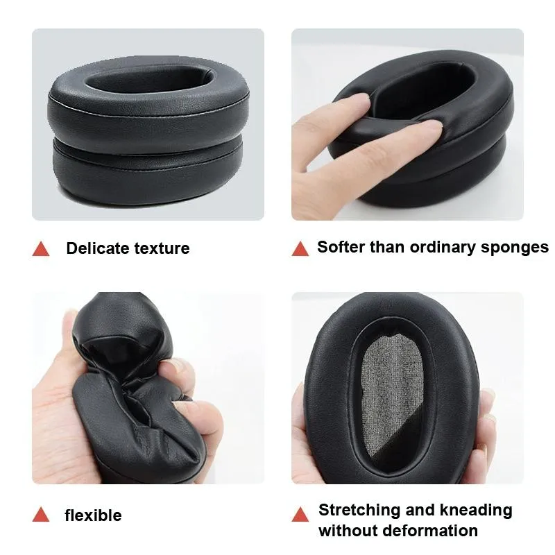 2-pack Protein Skin Earpads for Sony Wh-xb900n Headset - Black