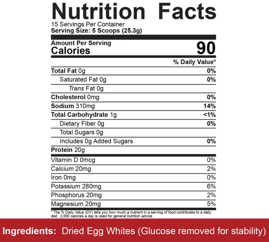 5% Nutrition Egg White Crystals