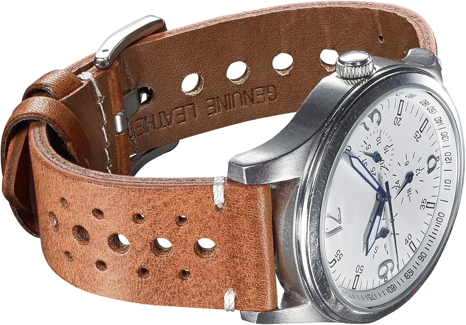 ALPINE Vintage Leather Watch Band - Replacement Watch Bands for Women & Men - Compatible with Regular & Smart Watch Bands