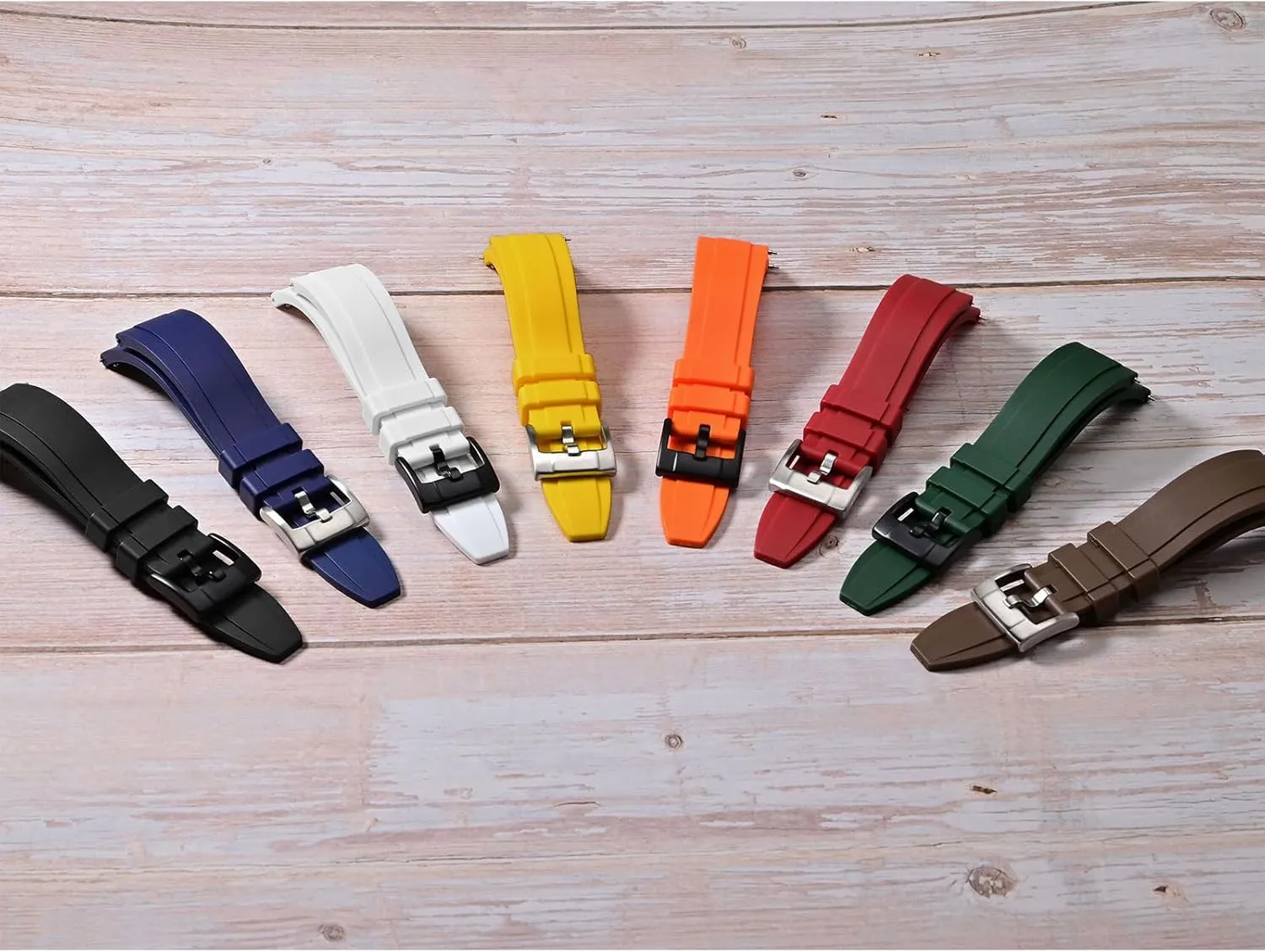Anbeer Premium Silicone Watch Bands,Quick Release Rubber Watch Strap for Men and Women, Choose Color & Width 18mm 20mm 22mm 24mm