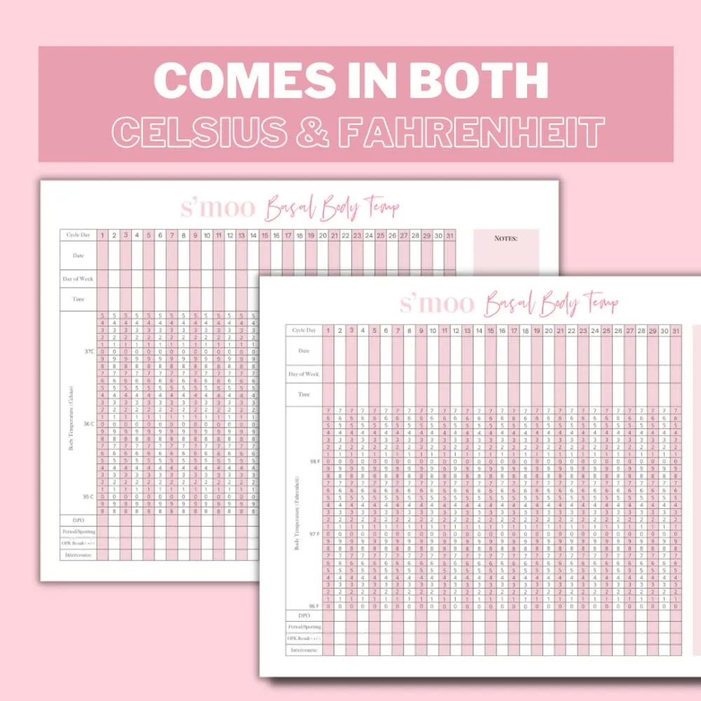 Basal Body Temperature Tracker | Fertility Tracker - Printable PDF