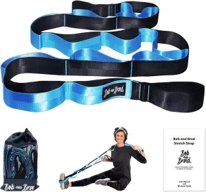 BOB AND BRAD Stretch Strap, 12 Loop Yoga Stretch Strap, Non-elastic Stretch Strap for Stretching, Physical Therapy, Pilates, Dance, Gymnastics, and Athletic Trainers with Carry Bag