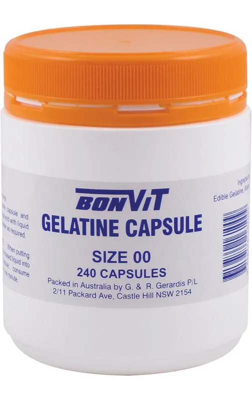 Bonvit Empty Gelatine Capsules Size 00