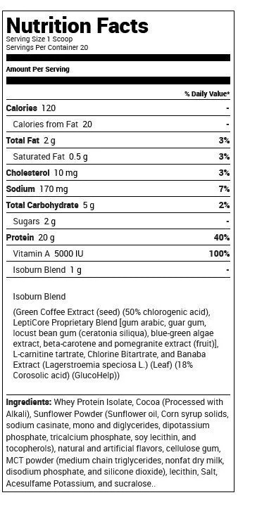 BSN Isoburn Chocolate 1.32 lb Powder
