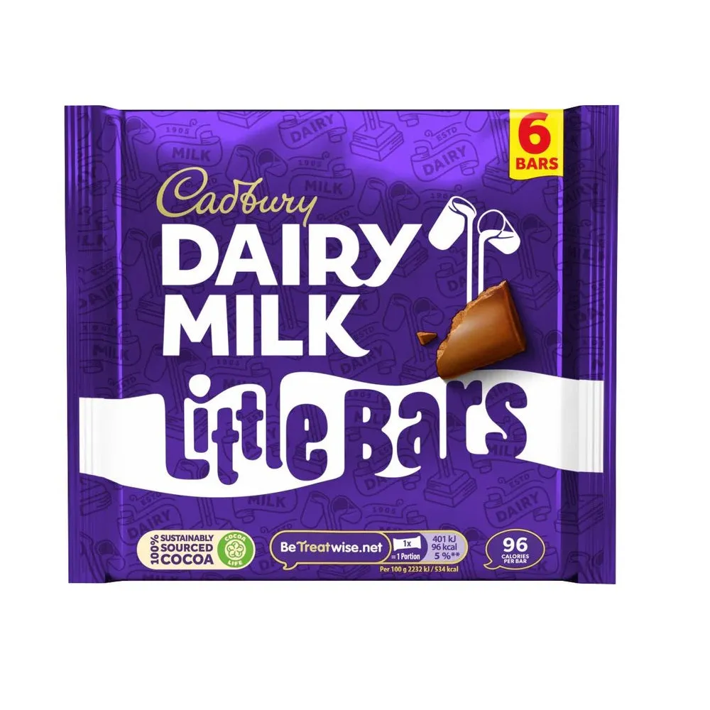 C'bury Dairy Milk Little Bars 6pk 108g