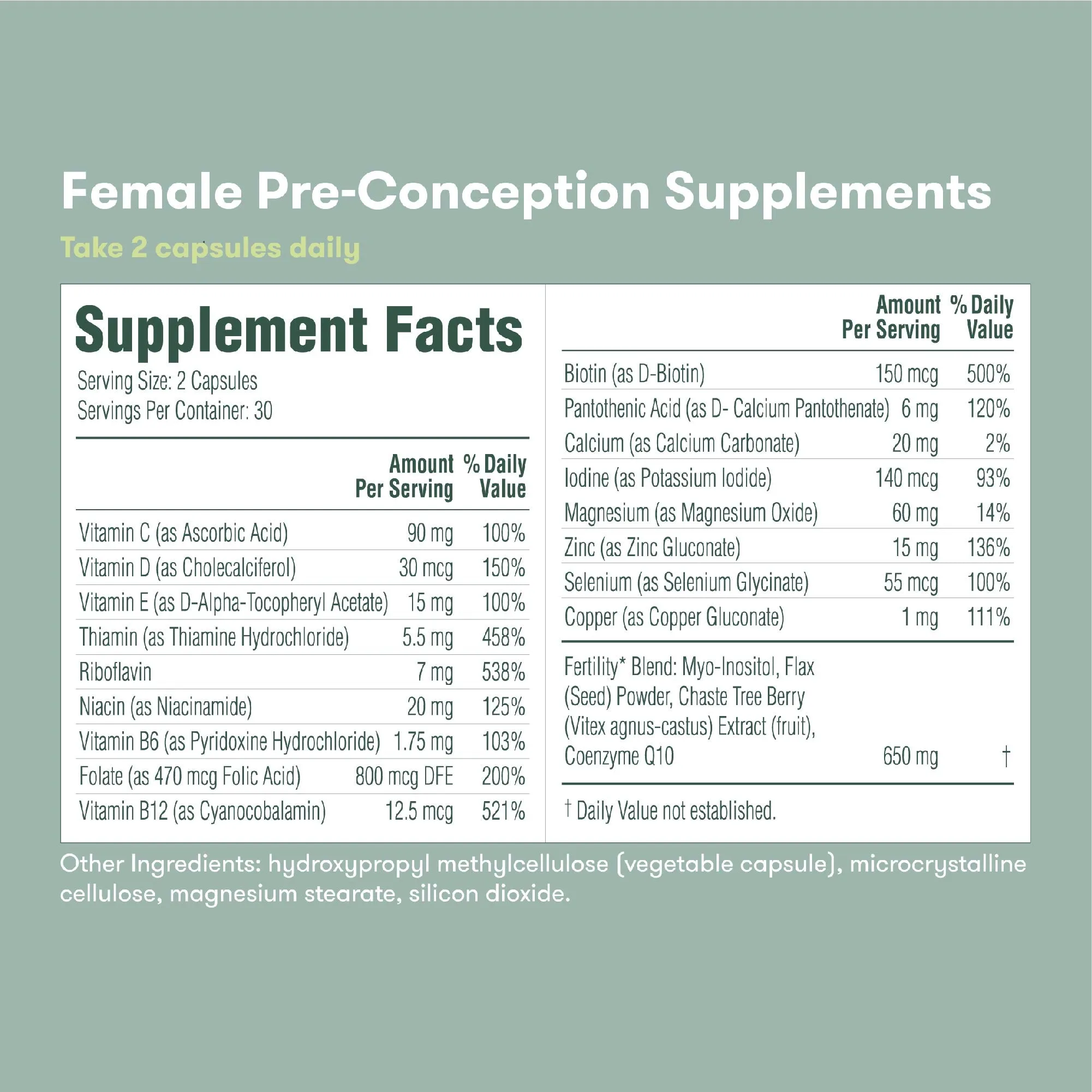 Female Pre-Conception Supplements