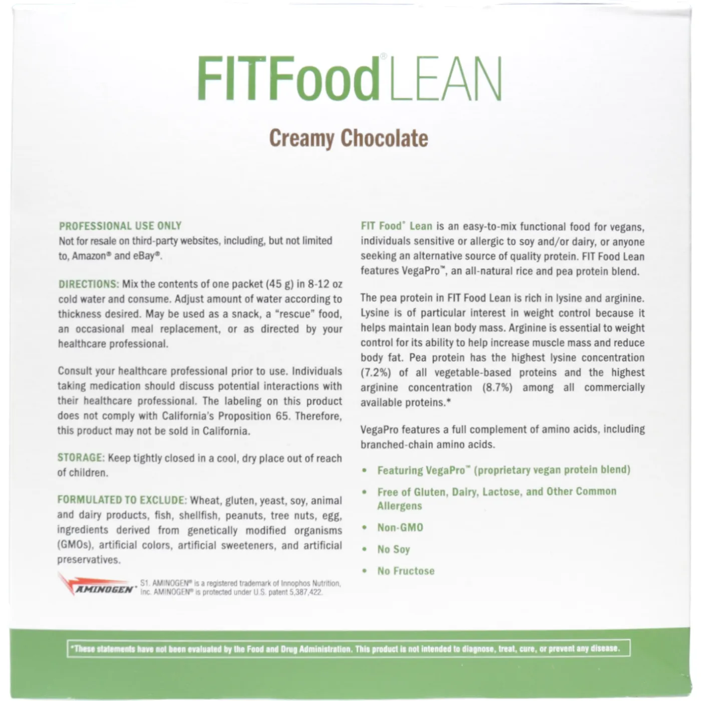 FIT Food Lean: Creamy Chocolate 10 Servings by Xymogen