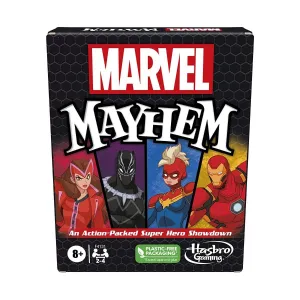 Hasbro Gaming Marvel Mayhem Card Game, Fun Game for Marvel Fans Ages 8 , Easy-to-Learn Game for 2-4 Players
