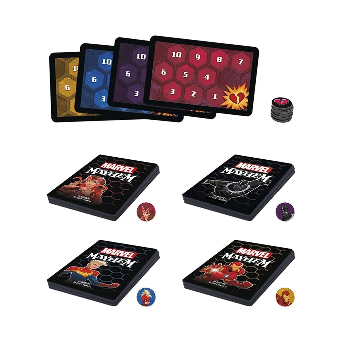 Hasbro Gaming Marvel Mayhem Card Game, Fun Game for Marvel Fans Ages 8 , Easy-to-Learn Game for 2-4 Players