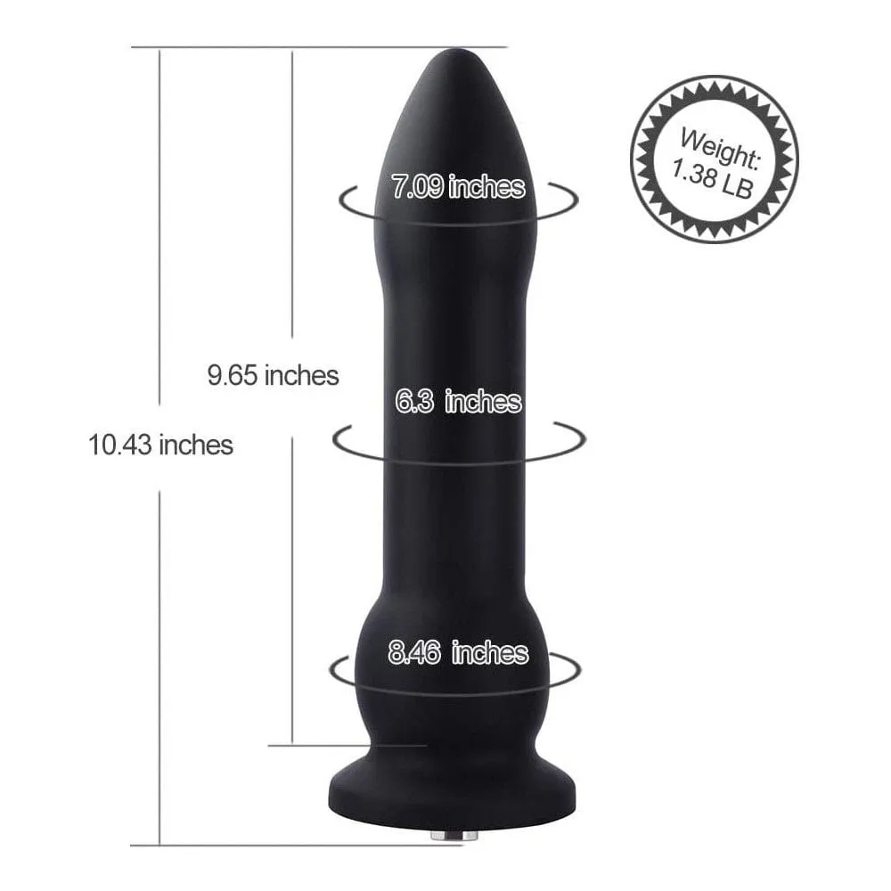 Hismith - 10.43in Silicone Black Bullet (KlicLok)