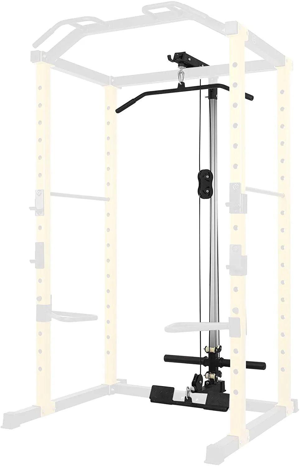 HulkFit 1000-Pound Capacity Multi-Function Adjustable Power Cage with J-Hooks, Dip Bars and Other Optional Attachments