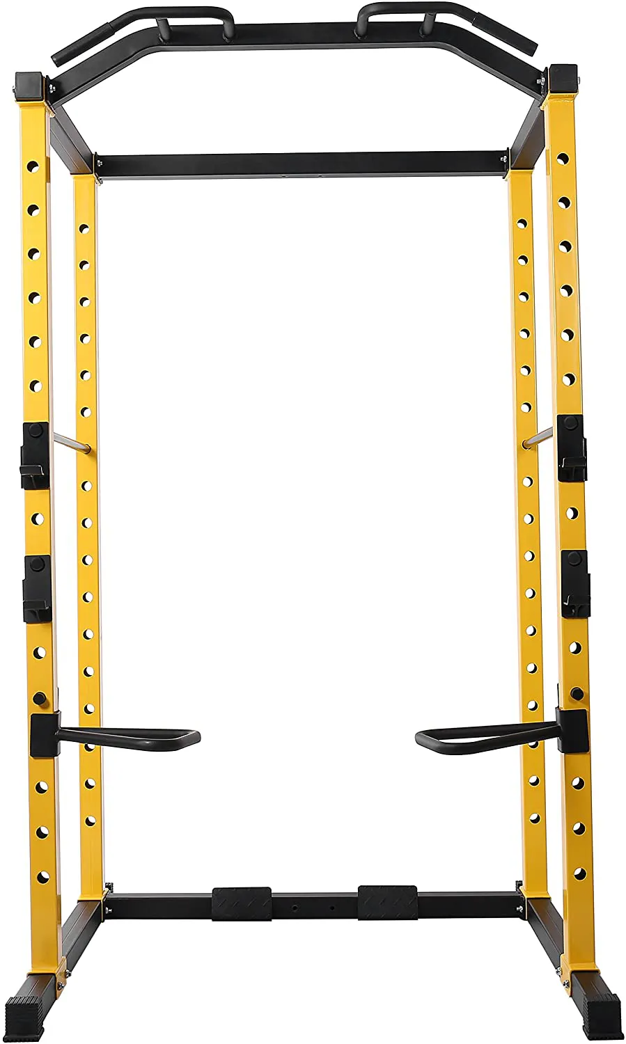 HulkFit 1000-Pound Capacity Multi-Function Adjustable Power Cage with J-Hooks, Dip Bars and Other Optional Attachments