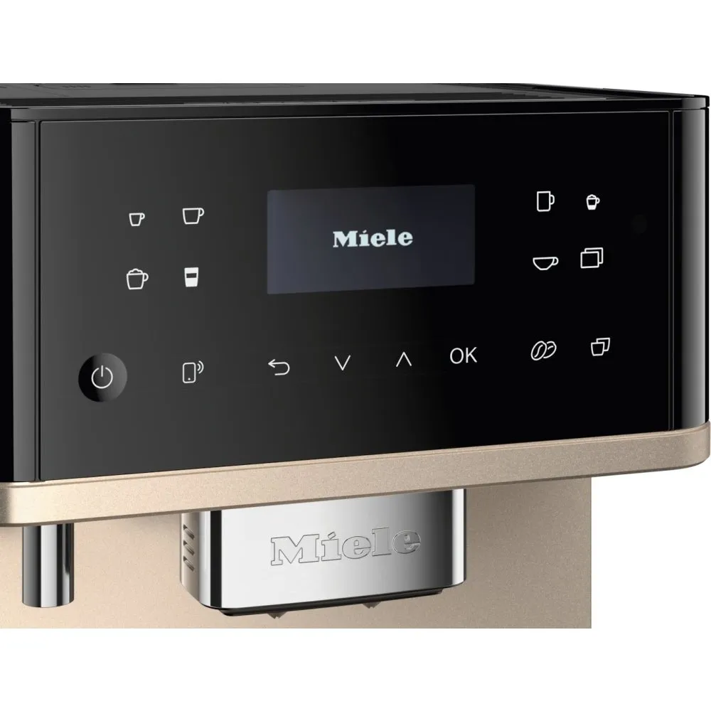 Miele CM6360 Built In Bean to Cup Coffee Machine - Obsidian Black / Clean Steel Metallic