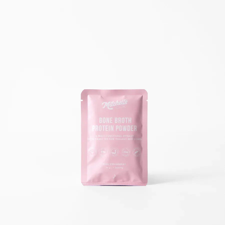 Mitchells Bone Broth Protein 30g Real Strawberry