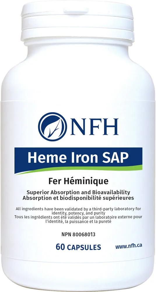 NFH Heme Iron SAP 60 Vegetarian Capsules