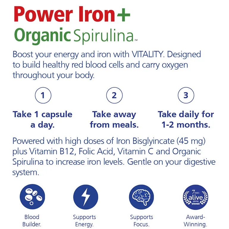 Power Iron   Organic Spirulina
