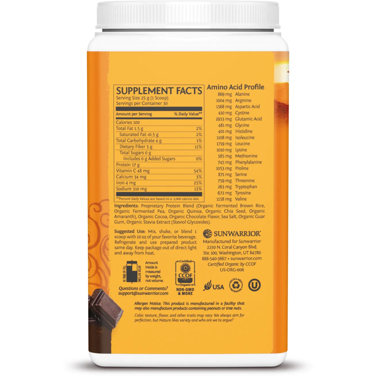 Protein Classic Plus 30 servings by Sunwarrior