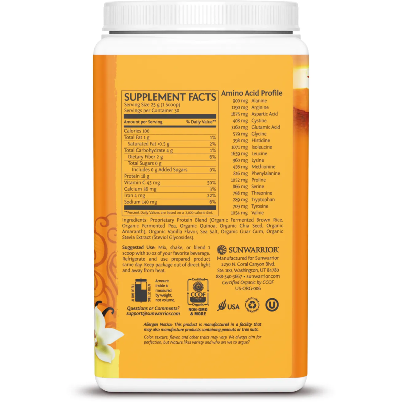 Protein Classic Plus 30 servings by Sunwarrior