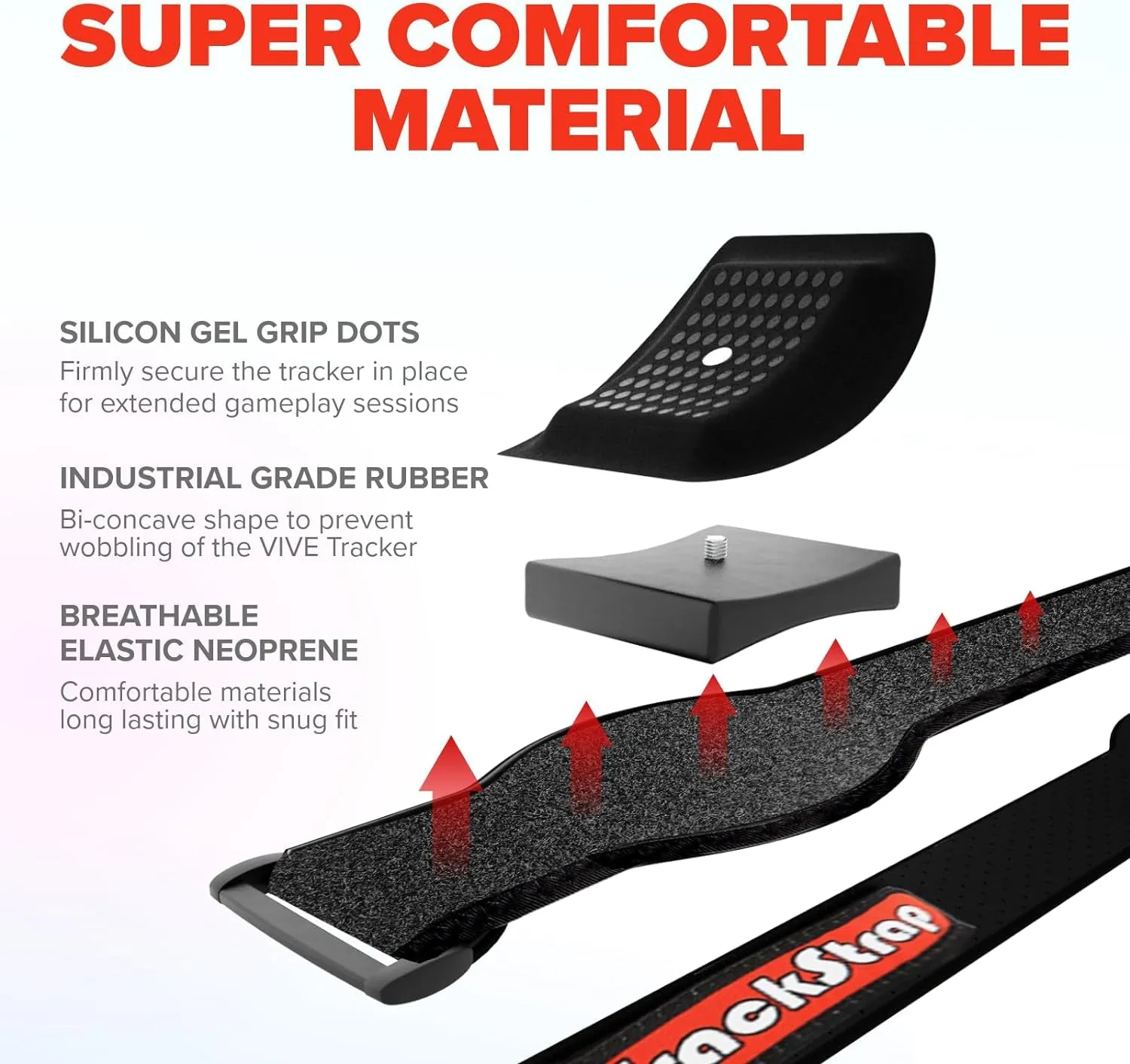 Rebuff Reality Trackbelt   2 Track Straps for Vive Tracker 3.0 - Viveready Adjustable Track Strap and Belt for VR Full Body Tracking and Motion Capture - Incredible Comfort and Tracker Stability