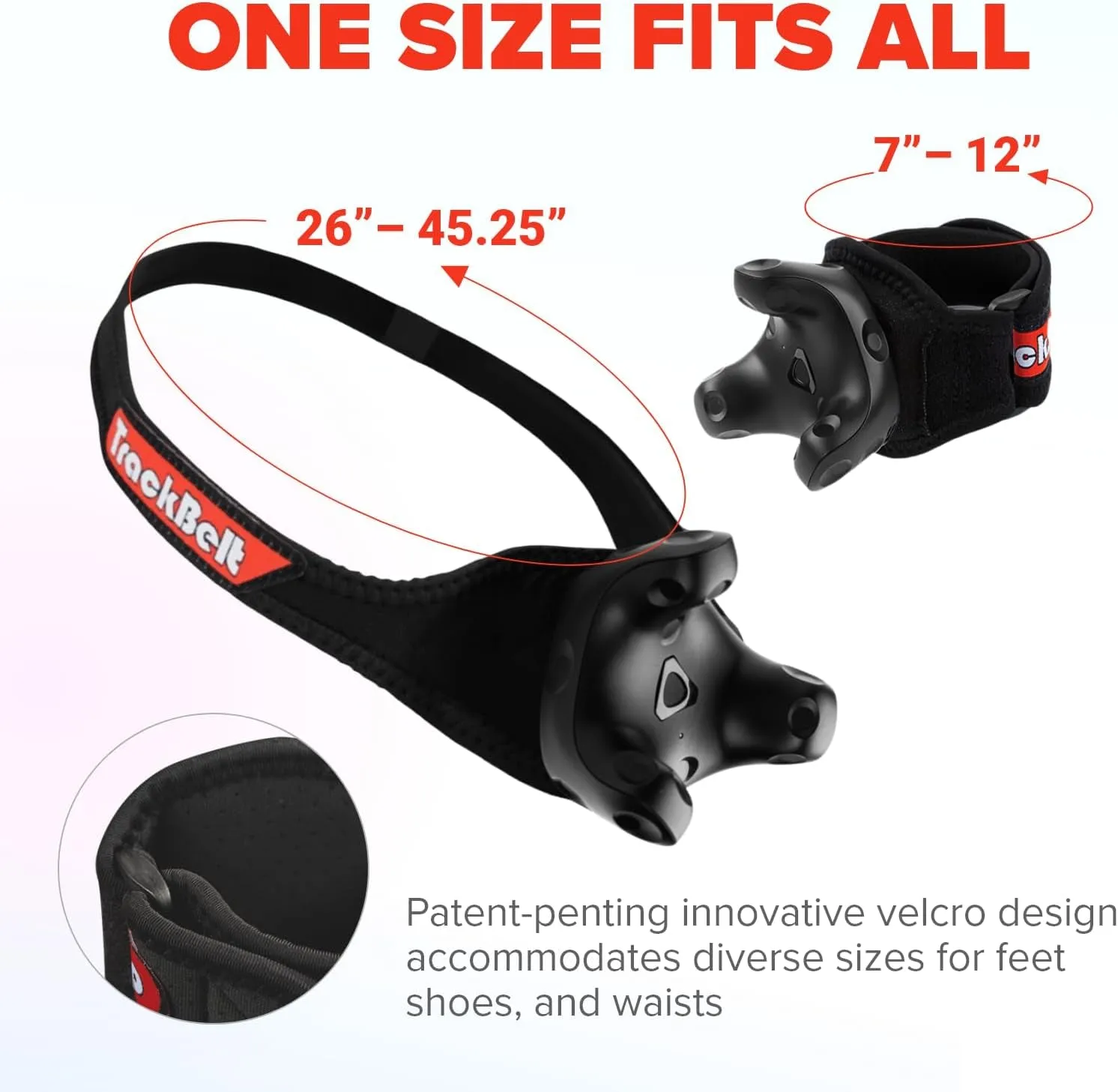 Rebuff Reality Trackbelt   2 Track Straps for Vive Tracker 3.0 - Viveready Adjustable Track Strap and Belt for VR Full Body Tracking and Motion Capture - Incredible Comfort and Tracker Stability