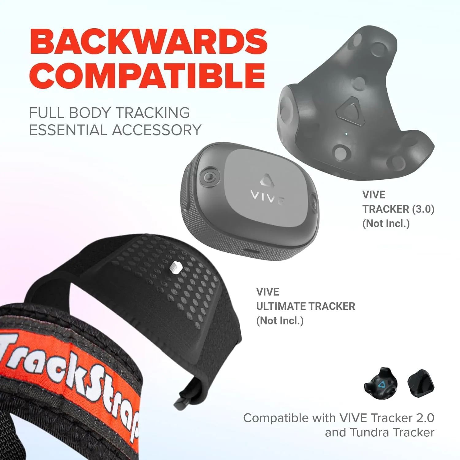 Rebuff Reality Trackbelt   2 Track Straps for Vive Tracker 3.0 - Viveready Adjustable Track Strap and Belt for VR Full Body Tracking and Motion Capture - Incredible Comfort and Tracker Stability