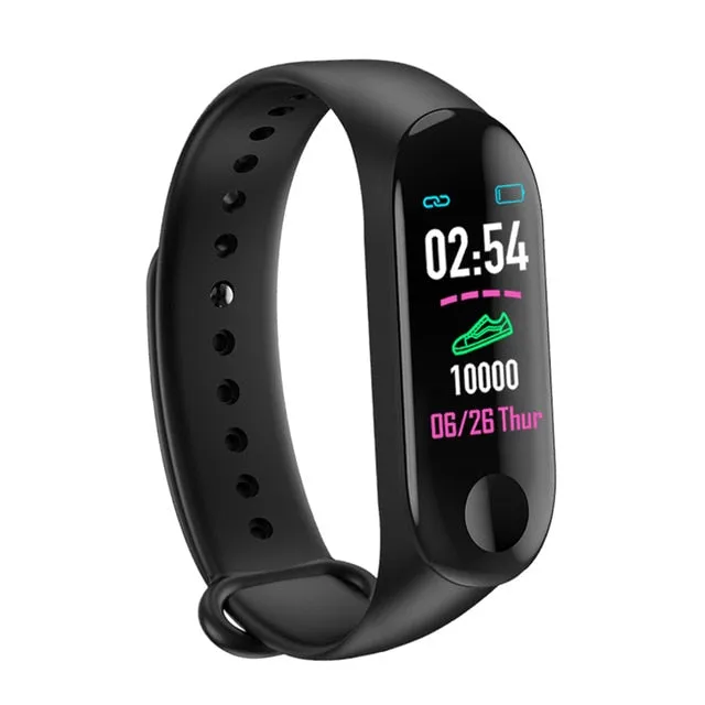 Running Pedometer M3 Plus Blood Pressure Monitor Heart Rate Fitness Tracker Smart Bracelet Step Counter Waterproof Pedometers