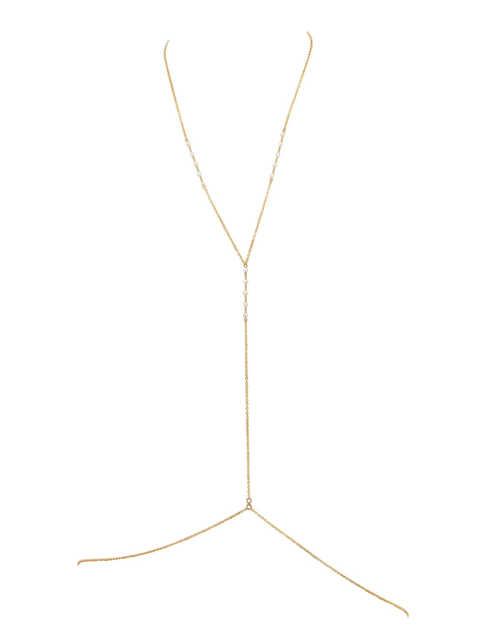 Simplicity Balancing Bars Pearl Body Chain