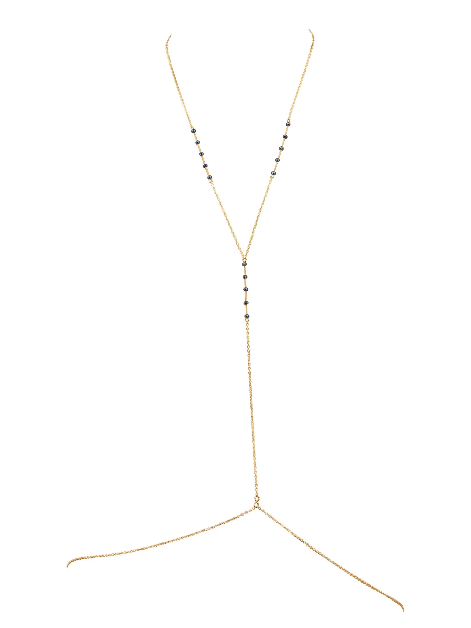 Simplicity Balancing Bars Pearl Body Chain