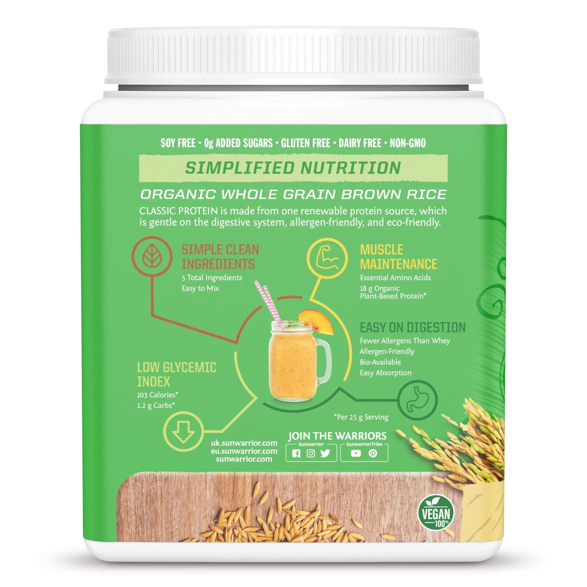 Sunwarrior Classic Organic Vanilla 375g