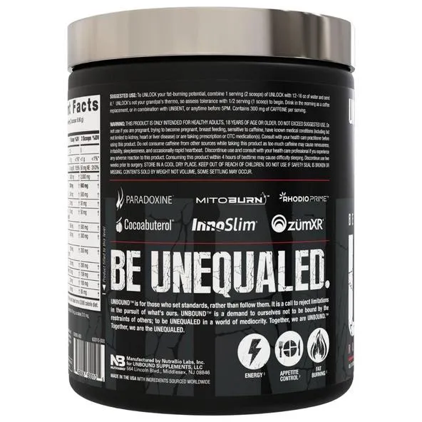Unbound Unlock Thermogenic Fat Burner 20 Servings