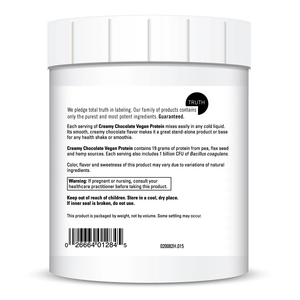 Vegan Protein Creamy Chocolate 15 servings By Davinci Labs