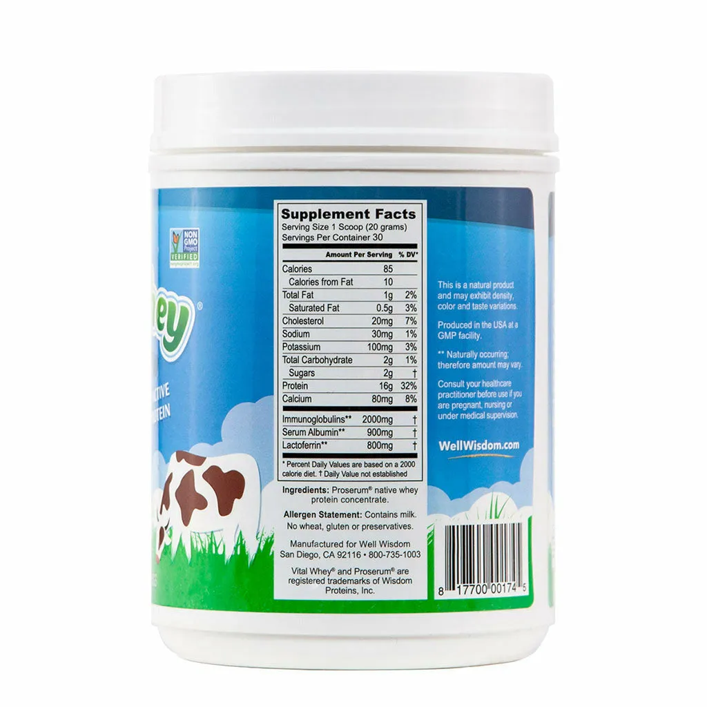 Vital Whey 21 oz by Well Wisdom