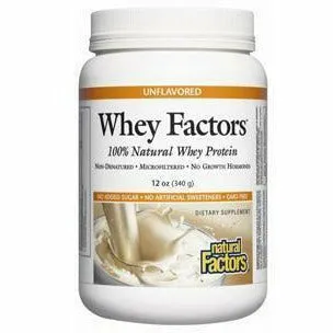 Whey Factors Powder Mix: Unflavored 12 oz by Natural Factors