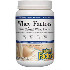 Whey Factors Powder Mix: Vanilla 12 oz by Natural Factors