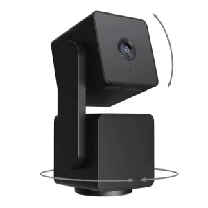 WYZE Cam Pan v3 Indoor/Outdoor IP65 1080P 360 Pan/Tilt/Zoom Wi-Fi Smart Home Security Camera with Motion Tracking for Baby & Pet, Color Night Vision, Works with Alexa & Google Assistant, Black